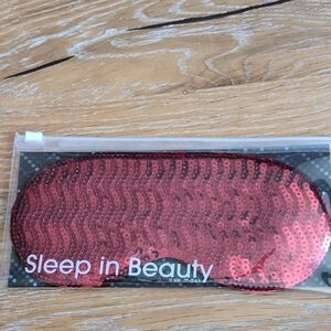 Sleep in Beauty Red Sequin Eye Mask, NWT